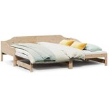 vidaXL Izvlečna dnevna postelja 90x190 cm trdna borovina | Shoptok.si