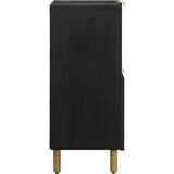 vidaXL Komoda črn 80x33x75 cm inženirski les | Shoptok.si