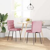  Jedilni stoli 2 kosa roza žamet, (21822431) | Shoptok.si