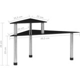 vidaXL Kuhinjske police crne 49,5 x 35 x 26 cm od kaljenog stakla | shoptok.hr