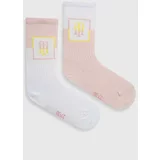 Tommy Hilfiger Otroške nogavice 2-pack roza barva