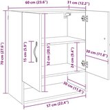 vidaXL Ormar za Zid Zidne Staro drvo 60 x 31 x 70 cm Konstruirano drvo | shoptok.hr
