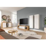 MID.YOU Dnevni Regal Tango, Barva Hrasta, Bela, 3-Delni | Shoptok.si