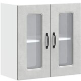 Maison Chic Kuhinjska stenska omarica - Kuhinjska omarica s steklenimi vrati Kalmar betonsko iu1370, (22063885) | Shoptok.si