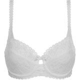DIM PLAYTEX UNDERWIRE BALCONETTE BRA - Women's lace bra with underwire - white | ePonuda.com