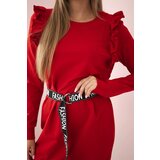 Kesi Women's dress with frills and belt red | shoptok.hr