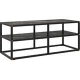 TV ormarić crni s crnim mramornim staklom 100 x 40 x 40 cm | shoptok.hr
