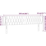  Uzglavlje s ušima crno 203x23x78/88 cm baršunasto | shoptok.hr