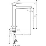 Hansgrohe 32512990 Metropol Click-Clack visoka armatura za umivalnik | Shoptok.si