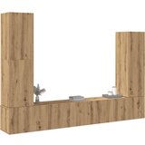 Maison Chic TV omarice - TV enot 4-delna stenski artisan hrast inženirski les, (21702353) | Shoptok.si