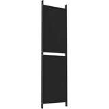 Sobna pregrada s 4 panela crna 200 x 180 cm od tkanine | shoptok.hr