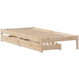 vidaXL Posteljni okvir s predali 90x190 cm trdna borovina, (21292526) Cene