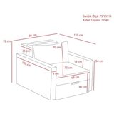 Atelier Del Sofa sofa-krevet na rasklapanje saros cream | ePonuda.com