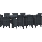  Vrtni set za objed 9 kom. Antracit Polipropilen | shoptok.hr