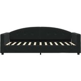 vidaXL Dnevni krevet s madracem crni 90 x 200 cm baršunasti | shoptok.hr