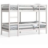  Krevet na kat bijeli 90 x 200 cm od masivne borovine | shoptok.hr