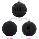  Set božićnih kuglica XL 15 pcs Crna Plastika | shoptok.hr