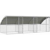  Kavez za piliće 3 pcs Srebrno 600 x 200 x 200 cm Cinkani čelik | shoptok.hr