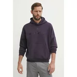 Adidas Pulover moški, vijolična barva, s kapuco, IT7501