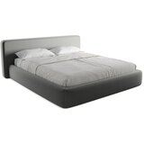 Makamii Sivi tapecirani bračni krevet s prostorom za odlaganje s podnicom 180x200 cm Kiana – | shoptok.hr