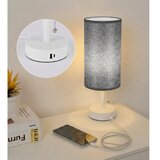  Brilagi - Stona lampa sa USB priključkom TABLON 1xE27/25W/230V bela/siva | Eponuda.com