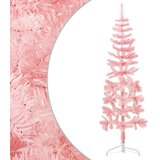  Tanka umjetna polovica božićnog drvca sa stalkom roza 180 cm | shoptok.hr