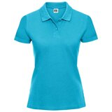 RUSSELL Turquoise Women's Polo Shirt 100% Cotton Cene