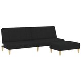 Maison Chic kavč - Sofa - Kanape dvosed z ležiščem in stolčkom za noge črno blago, (21727610) | Shoptok.si