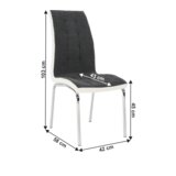 Kondela Jedilni stol, temno siva/bela, GERDA NEW | Shoptok.si