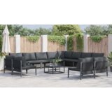 vidaXL Vrtna sedežna garnitura 13 pcs Antracitna Jeklo | Shoptok.si