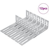  Nosač protiv prevrtanja 12 pcs Srebrno 74,5 x 15 x 32 mm | shoptok.hr