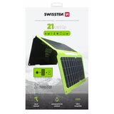 Swissten punjač SOLARNI, 21W, USB-A, USB-C, preklopni, crni | shoptok.hr
