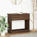 Maison Chic konzolna miza - miza ob steni s predali rjavi hrast 85,5x38,5x74,5 cm, (21786154) | Shoptok.si