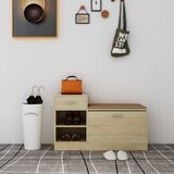 vidaXL Klop za čevlje sonoma hrast 94,5x31x57 cm iverna plošča Cene