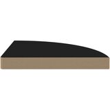  Plutajuća kutna polica crna 35 x 35 x 3 8 cm MDF | shoptok.hr