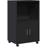 vidaXL Omarica na kolesih črna 55x40x91 cm inženirski les | Shoptok.si