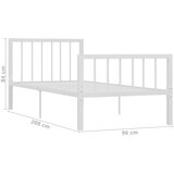  Za krevet bijeli metalni 90 x 200 cm | shoptok.hr