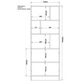 Hanah home Bookshelf Rb-089, 70x180x40 cm, Bijela | Eponuda.ba