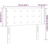  Uzglavlje s ušima tamnosivo 93x16x78/88 cm od tkanine | shoptok.hr