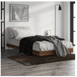 vidaXL Posteljni okvir rjav hrast 100x200 cm inzenirski les Cene