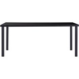  Blagovaonski stol crni 180 x 90 x 75 cm od kaljenog stakla | shoptok.hr
