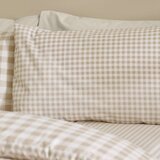 Catherine Lansfield Bež 3-delna posteljnina za zakonsko posteljo 200x200 cm Bamford Gingham Check – | Shoptok.si