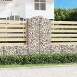 vidaXL Gabionska ko&scaron;ara s lukom 100x50x180/200 cm pocinčano željezo cijene