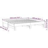  Dnevni ležaj na izvlačenje bijeli 2x(75x190)cm masivna borovina | shoptok.hr