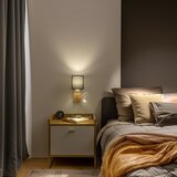  Brilagi - LED zidna lampa NUBILA WOOD 1xE27/25W/230V + LED/3W hrast/crna | Eponuda.com