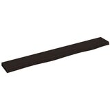  Zidna polica tamnosmeđa 80x10x2 cm od obrađene hrastovine | shoptok.hr