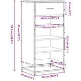 vidaXL Stalak za cipele boja hrasta 48x38x97,5 cm konstruirano drvo | shoptok.hr