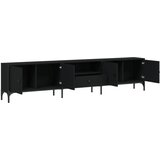 TV ormarić s ladicom crni 200 x 25 x 44 cm konstruirano drvo | shoptok.hr