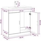  Set namještaja za kupaonicu Betonska siva 81 x 40 x 84,5 cm | shoptok.hr