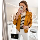 Gemre Yellow faux leather biker jacket Tricia | Shoptok.si